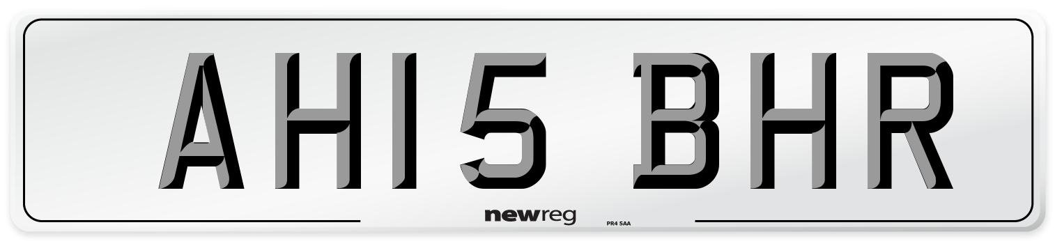 AH15 BHR Number Plate from New Reg